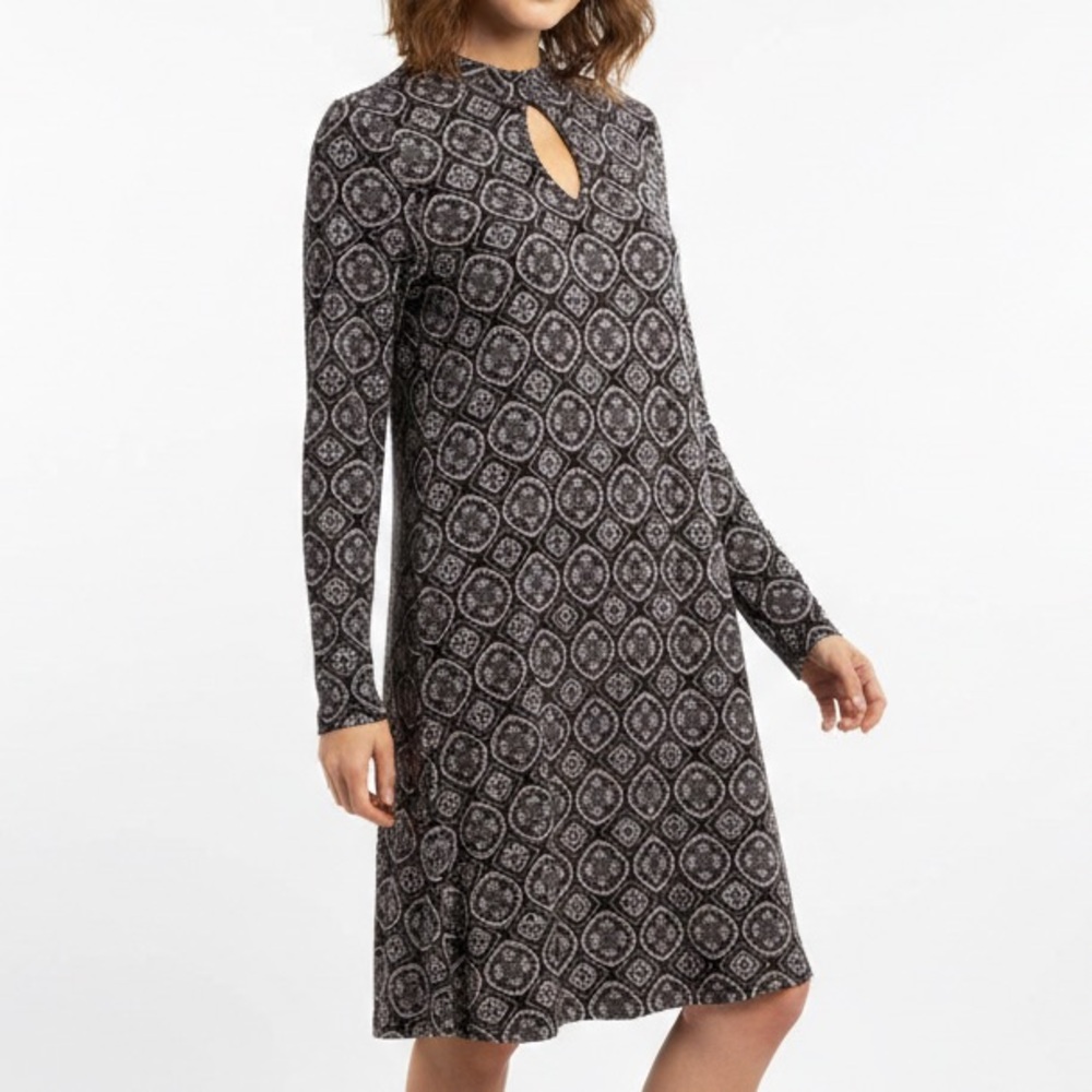Maison Martin Margiela Black and Gray Long Sleeve Dress